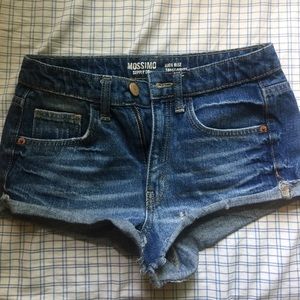 High waisted denim shorts